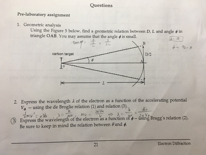 Solved Questions Pre-laboratory Assignment 1. Geometric | Chegg.com