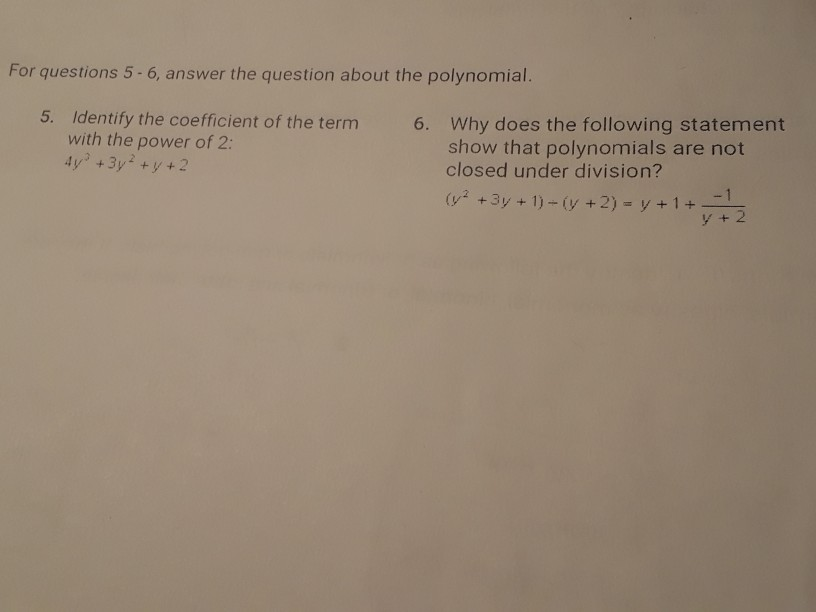 Solved For questions 5-6, answer the question about the | Chegg.com