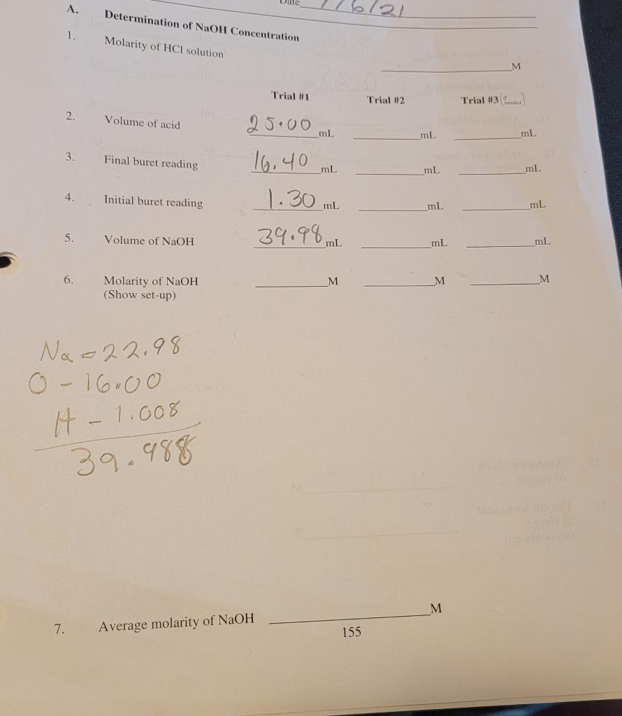 experiment 13 acid base titration