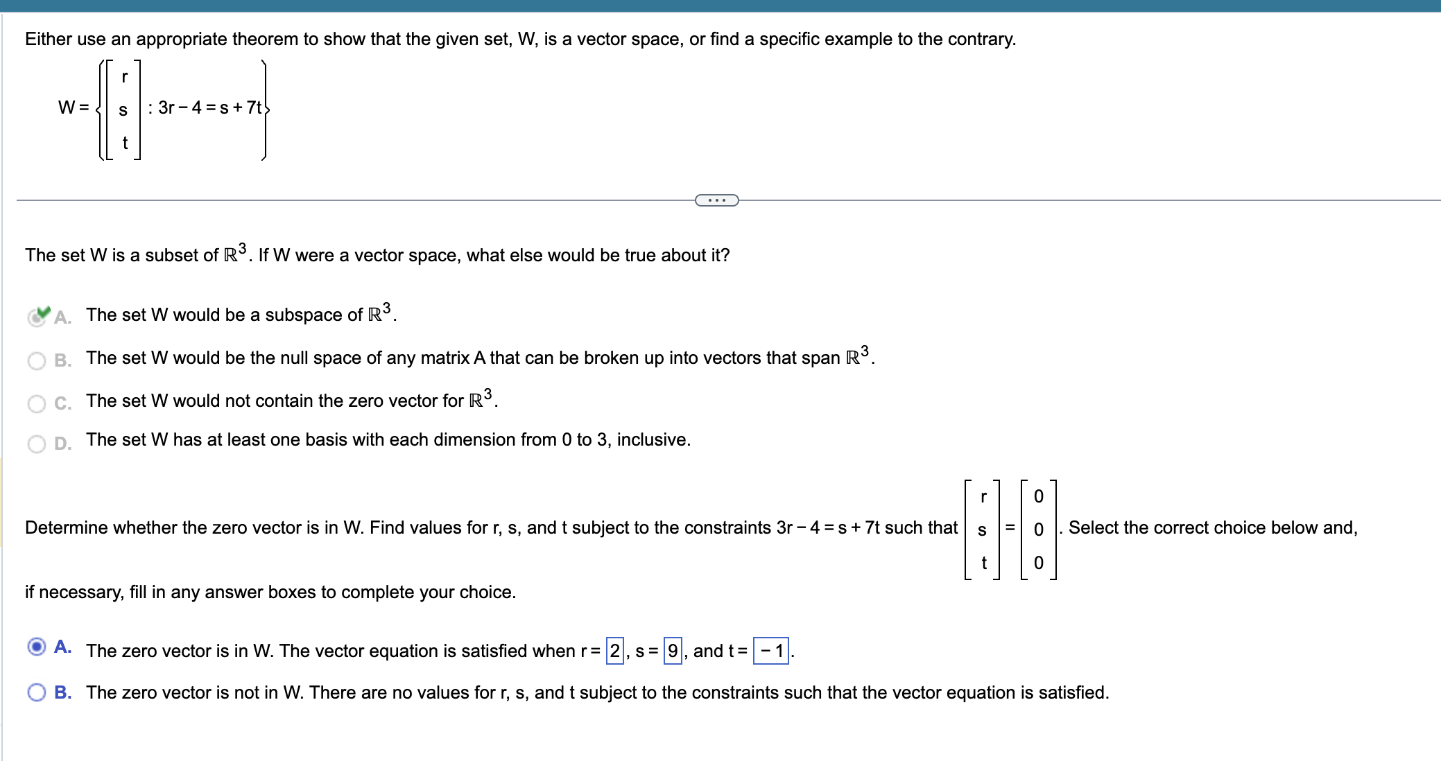 Solved Either use an appropriate theorem to show that the | Chegg.com