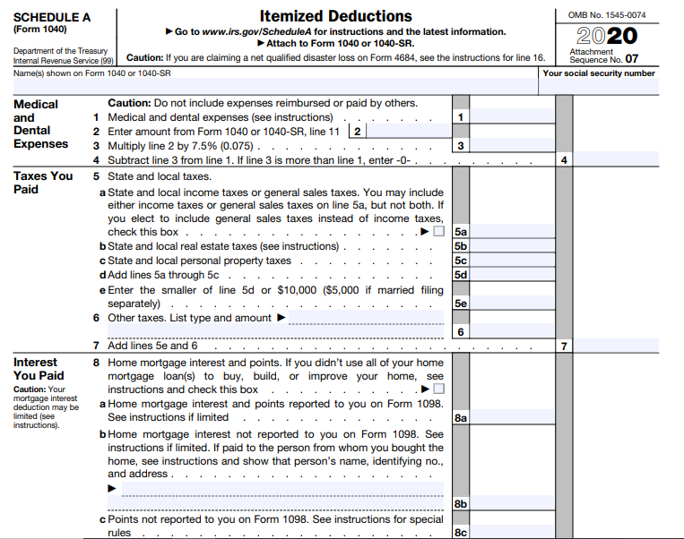 Solved complete schedule a irs form based on case below chegg