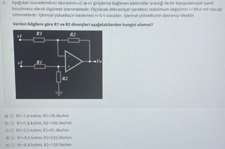 Solved The amplifier circuit below is intended to measure a | Chegg.com