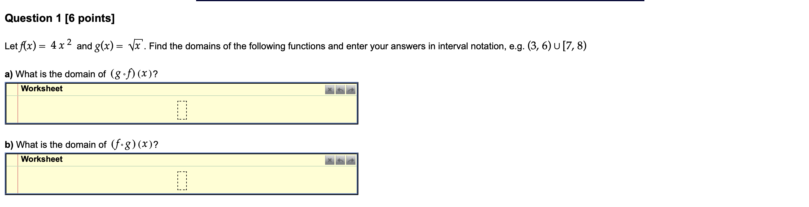 Solved Question 211 [211 points] Let f(x) = 211x 21 and g(x) = Vx Throughout Interval Notation Worksheet With Answers