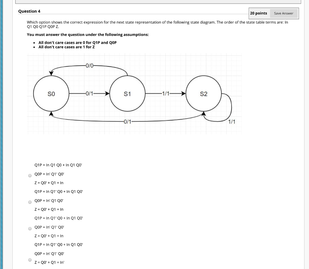 Solved Which Option Shows The Correct Expression For The Chegg Com