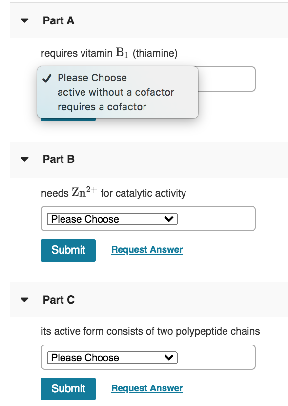 which of the following is an example of an enzyme cofactor