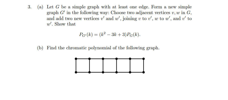 Solved 3. (a) Let G be a simple graph with at least one | Chegg.com