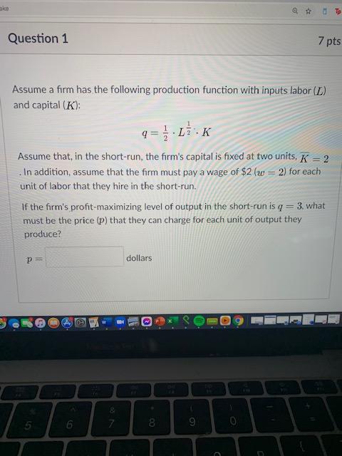 Solved Assume a firm has the following production function | Chegg.com