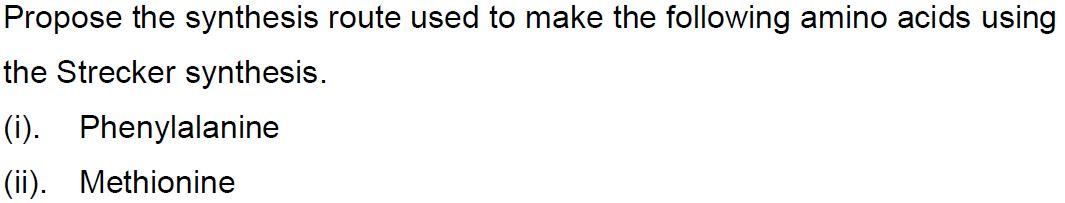 Solved Propose the synthesis route used to make the | Chegg.com