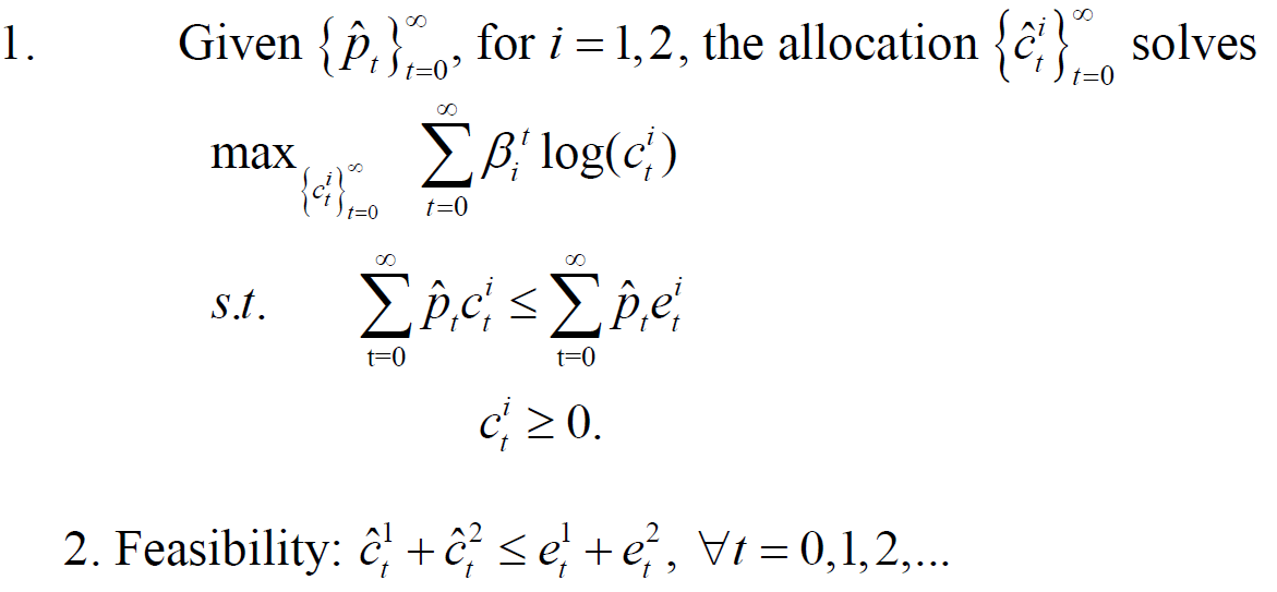 Solved Consider An Arrow Debreu Competitive Equilibrium Chegg Com