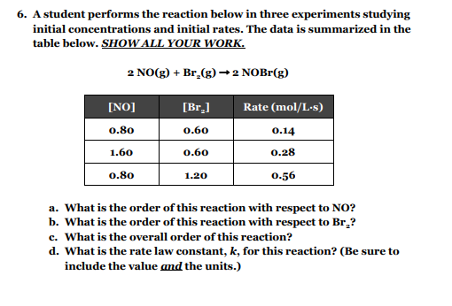 Solved A student performs the reaction below in three | Chegg.com