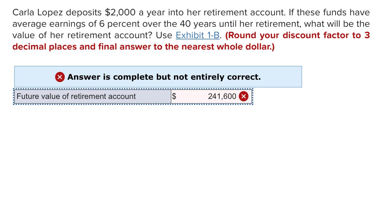 Solved Carla Lopez Deposits $2,000 A Year Into Her | Chegg.com