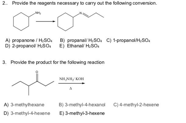Solved: 2.. Provide The Reagents Necessary To Carry Out Th... | Chegg.com