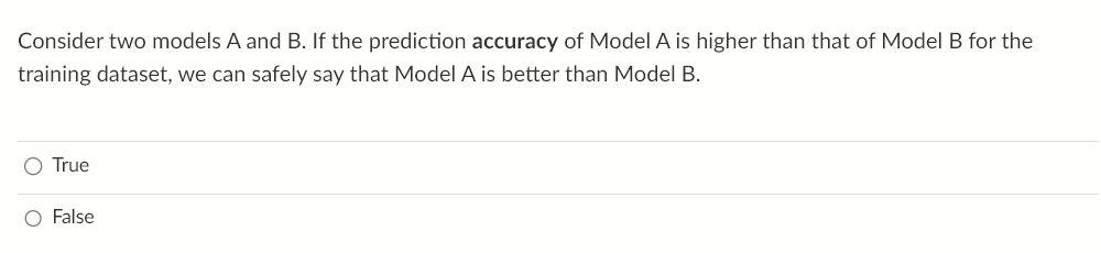 Solved Consider Two Models A And B. If The Prediction | Chegg.com