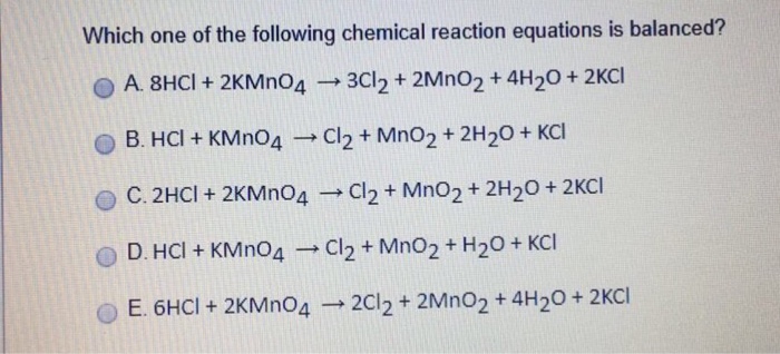 Solved Which one of the following chemical reaction | Chegg.com