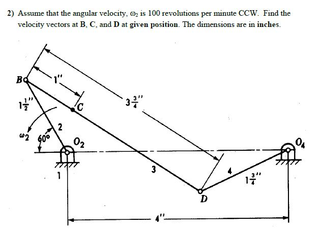 Solved 2) Assume that the angular velocity, 02 is 100 | Chegg.com