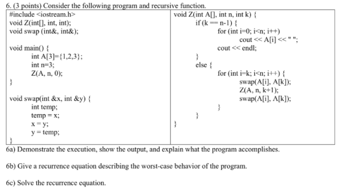 Solved Only answer 6a) and 6b), Do NOT just copy paste other | Chegg.com