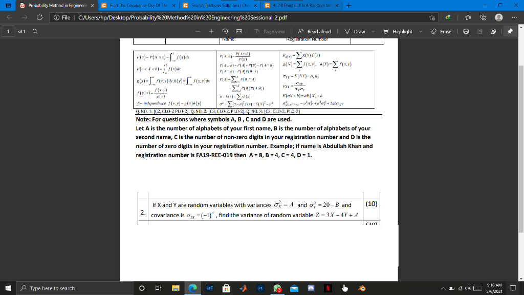 Solved Y P A S Pxy Oxy Sxsy P Ab F X P Xsx L X De Chegg Com