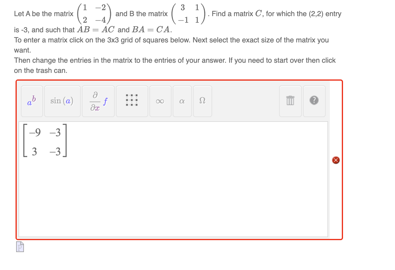 Solved C2 -2) (11) 1 -2 3 1 Let A be the matrix and B the | Chegg.com