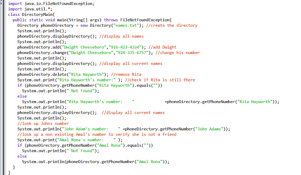 Solved Phone Directory You will implement a phone directory | Chegg.com