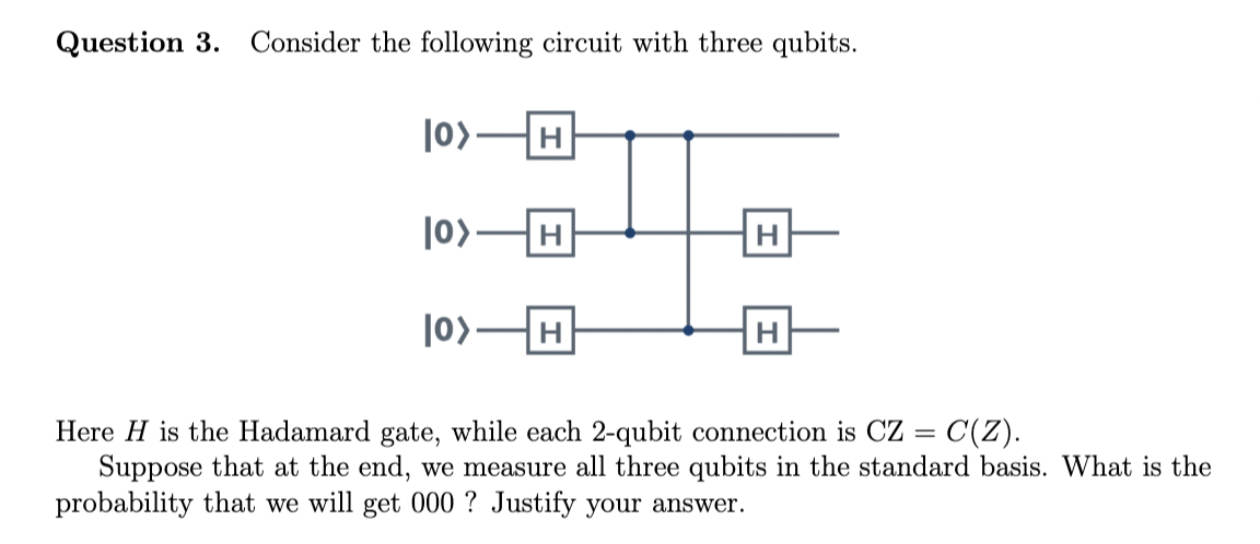 Solved Question 3. Consider The Following Circuit With Three | Chegg.com