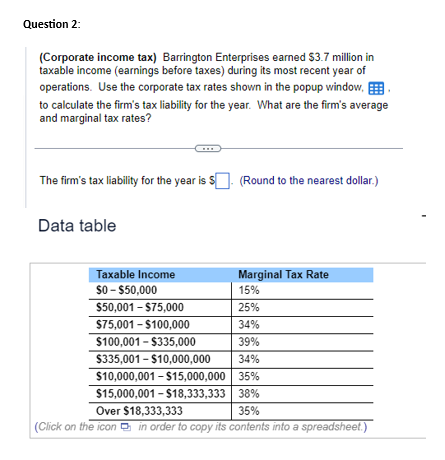 Solved (Corporate income tax) The Robbins Corporation is an | Chegg.com