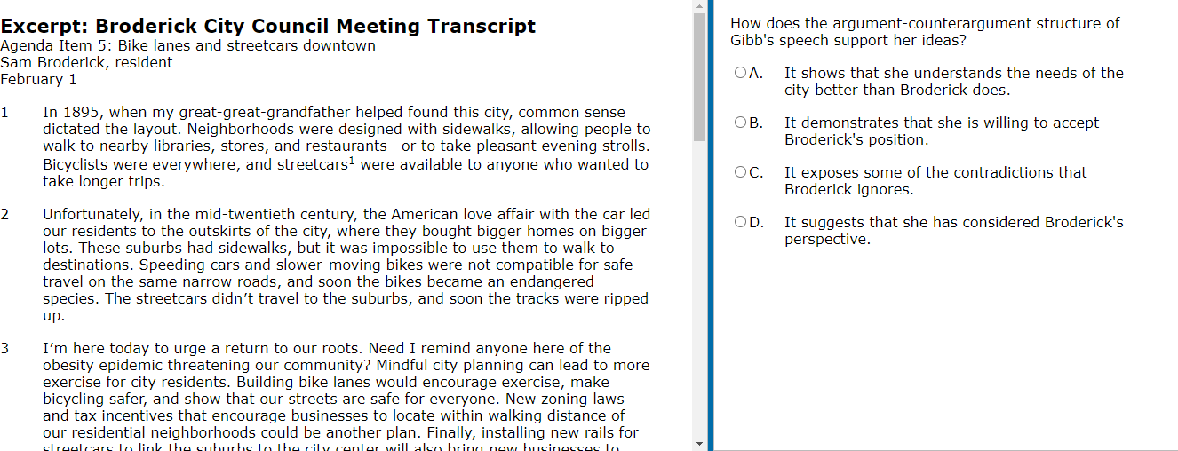 Excerpt: Broderick City Council Meeting Transcript | Chegg.com