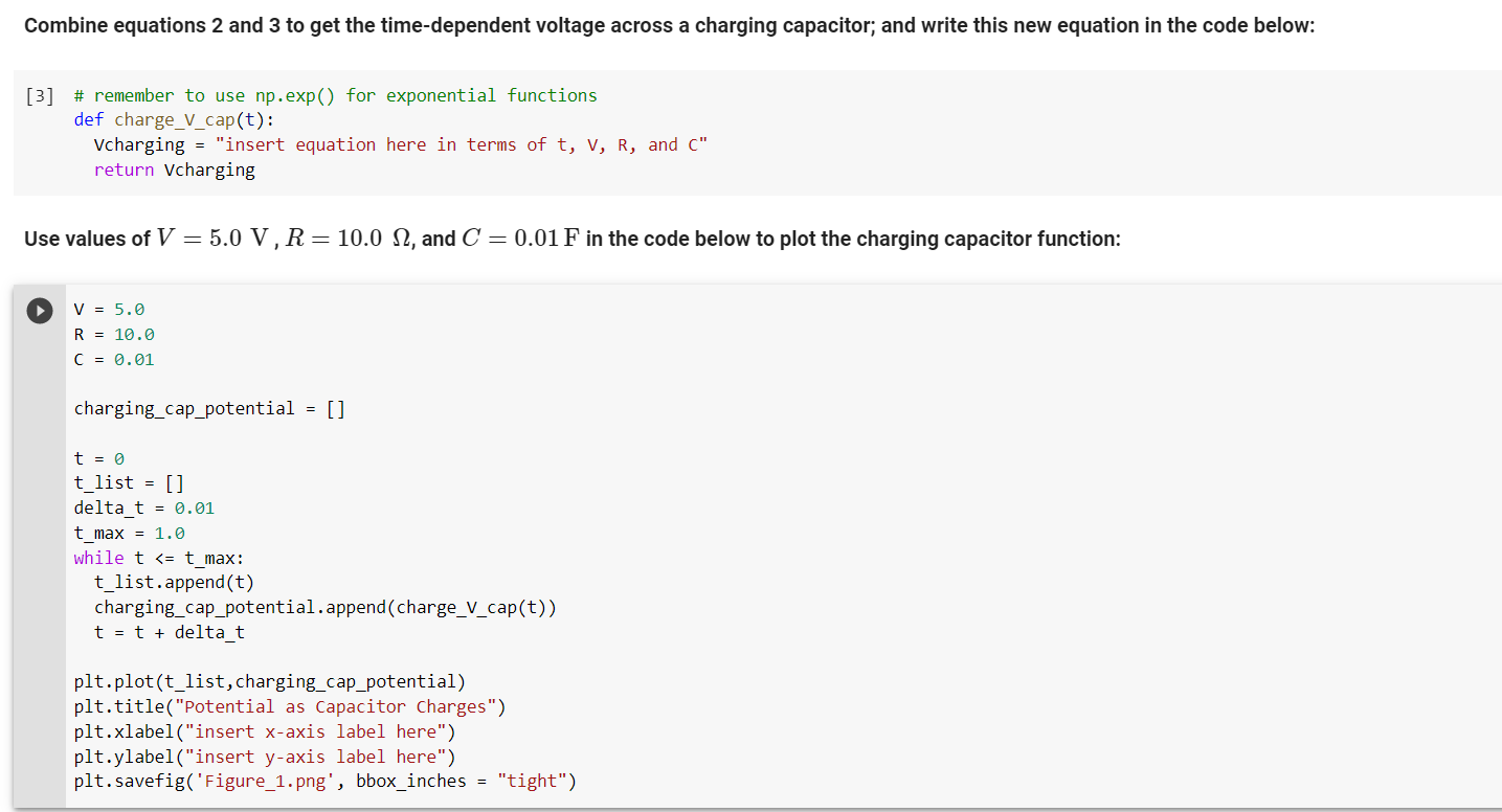 Solved = CV (1) where C is the capacitance, Q is the charge | Chegg.com