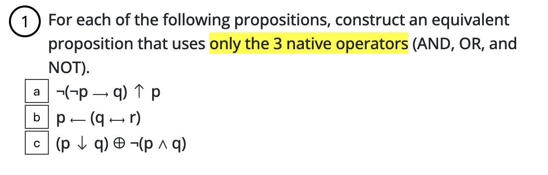 Solved 1) For Each Of The Following Propositions, Construct | Chegg.com