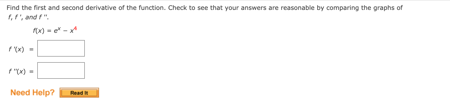 Solved Find the first and second derivative of the function. | Chegg.com