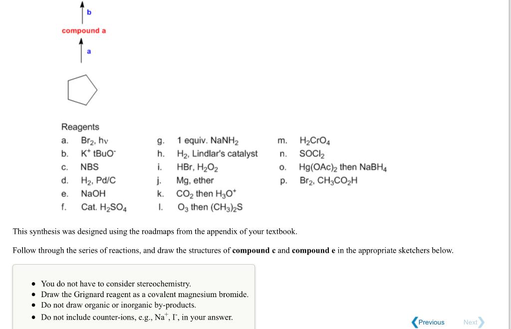 Solved Compound E N Compound D M Compoundc H 140 Compound Chegg Com