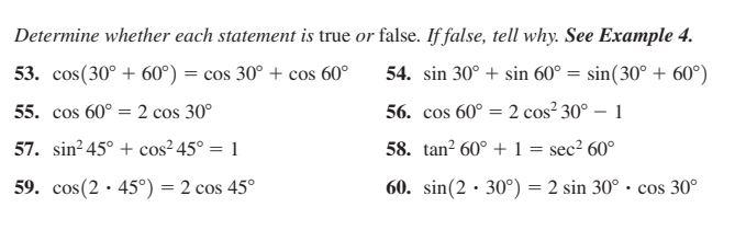Solved Determine whether each statement is true or false. If | Chegg.com