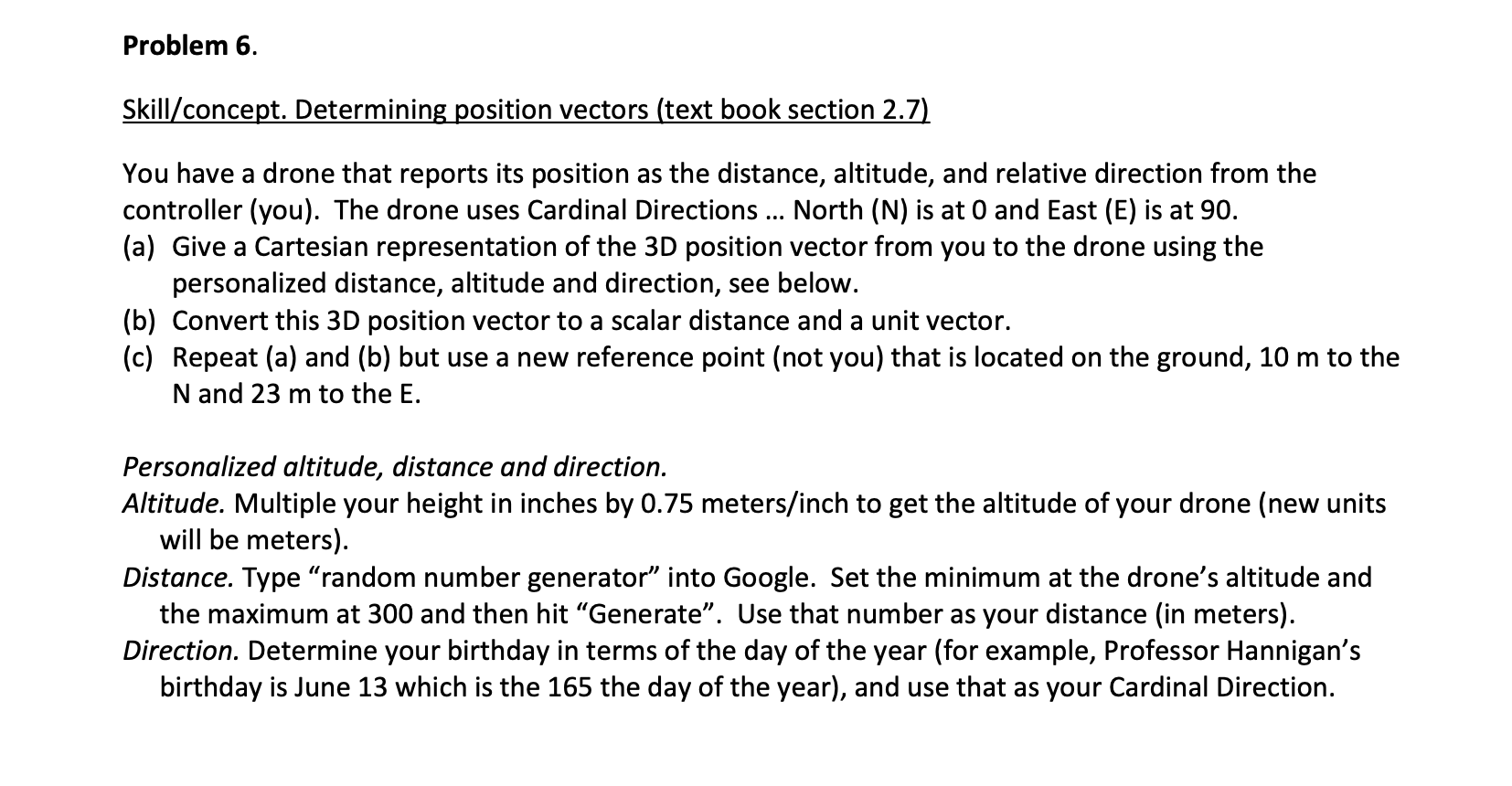 Problem 6. Skill/concept. Determining position | Chegg.com