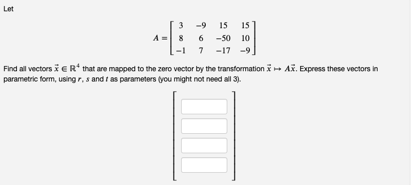 Solved Let 3 A 8 1 9 6 7 15 15 50 10 17 9 Find All Chegg Com