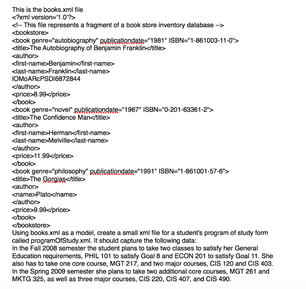 This is the books.xml file The