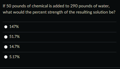 Solved How many pounds of 65% strength sodium hypochlorite | Chegg.com