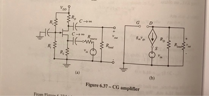 Solved 6i6 Analyze a common-gate JFET amplifier as shown in | Chegg.com