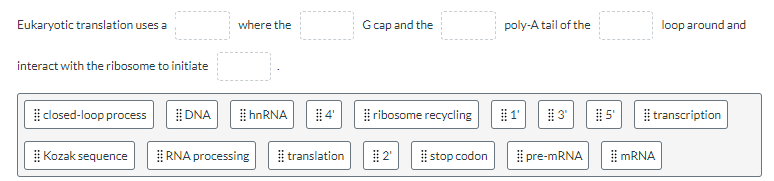 Solved Eukaryotic translation uses a where the G cap and | Chegg.com