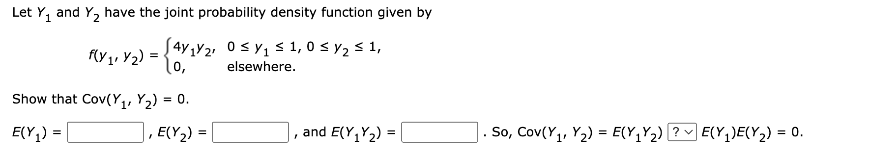 Solved Let Y1 And Y2 Have The Joint Probability Density | Chegg.com