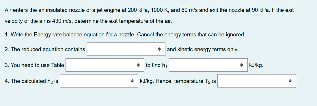 Solved Air enters the an insulated nozzle of a jet engine at | Chegg.com