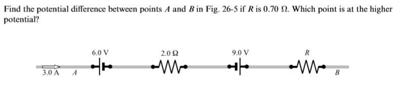 Solved Find the potential difference between points A and B | Chegg.com