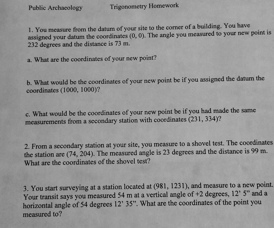 trigonometry homework 1