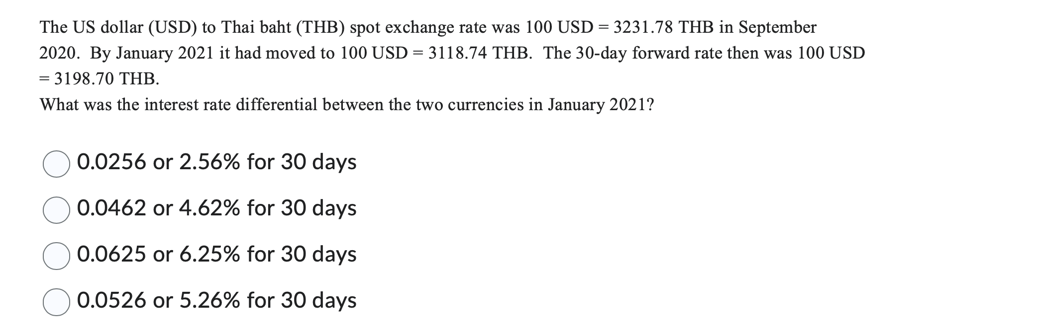 Solved The US Dollar USD To Thai Baht THB Spot Exchange Chegg Com   Php5bd0Rp