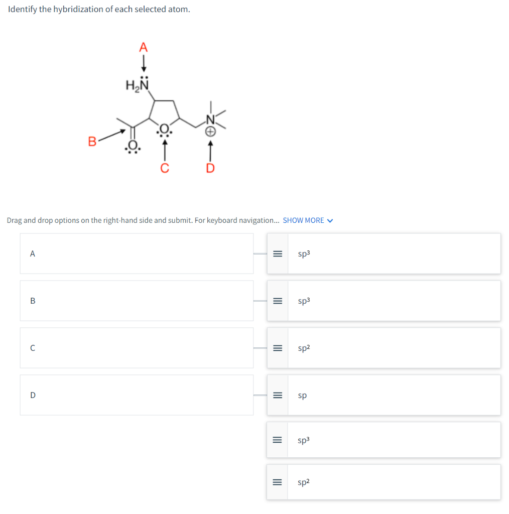 Solved Identify The Hybridization Of Each Selected Atom. A 1 | Chegg.com