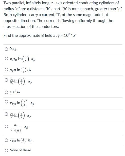 Solved Two Parallel, Infinitely Long, Z-axis Oriented | Chegg.com