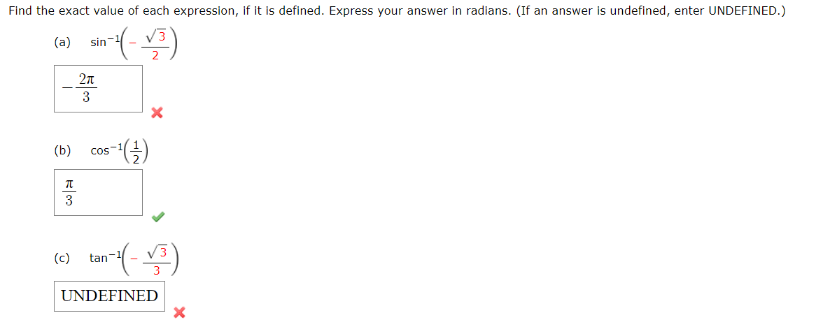 Solved Find The Exact Value Of Each Expression If It Is 1222