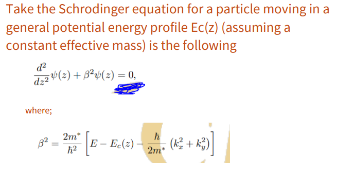 Solved Take the Schrodinger equation for a particle moving | Chegg.com