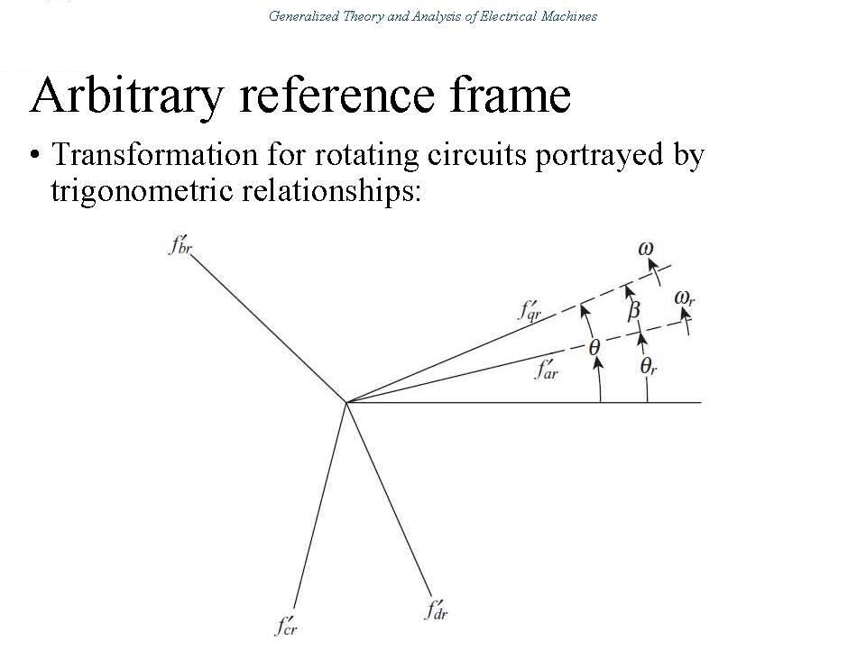 Solved Arbitrary reference frame where f dor