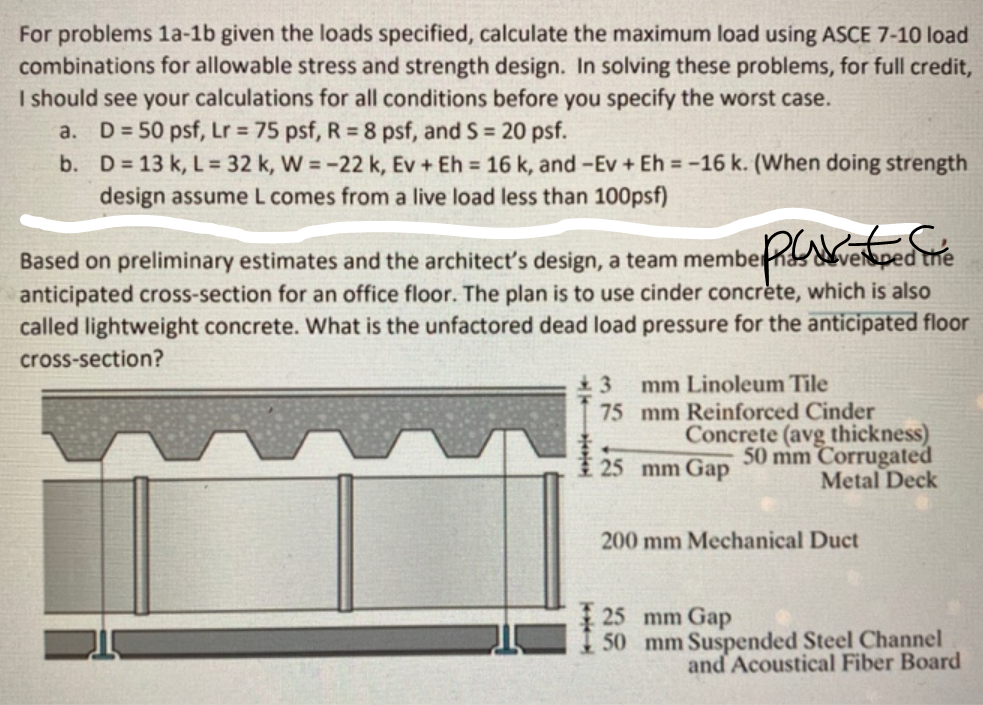 Solved For Problems 1a-1b Given The Loads Specified, | Chegg.com