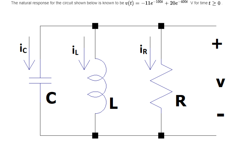 Solved The natural response for the circuit shown below is | Chegg.com