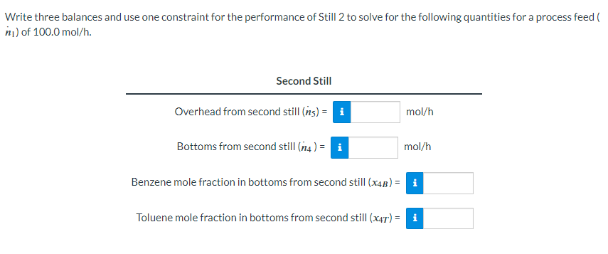 Solved A liquid mixture containing 30.0 mole\% benzene (B), | Chegg.com